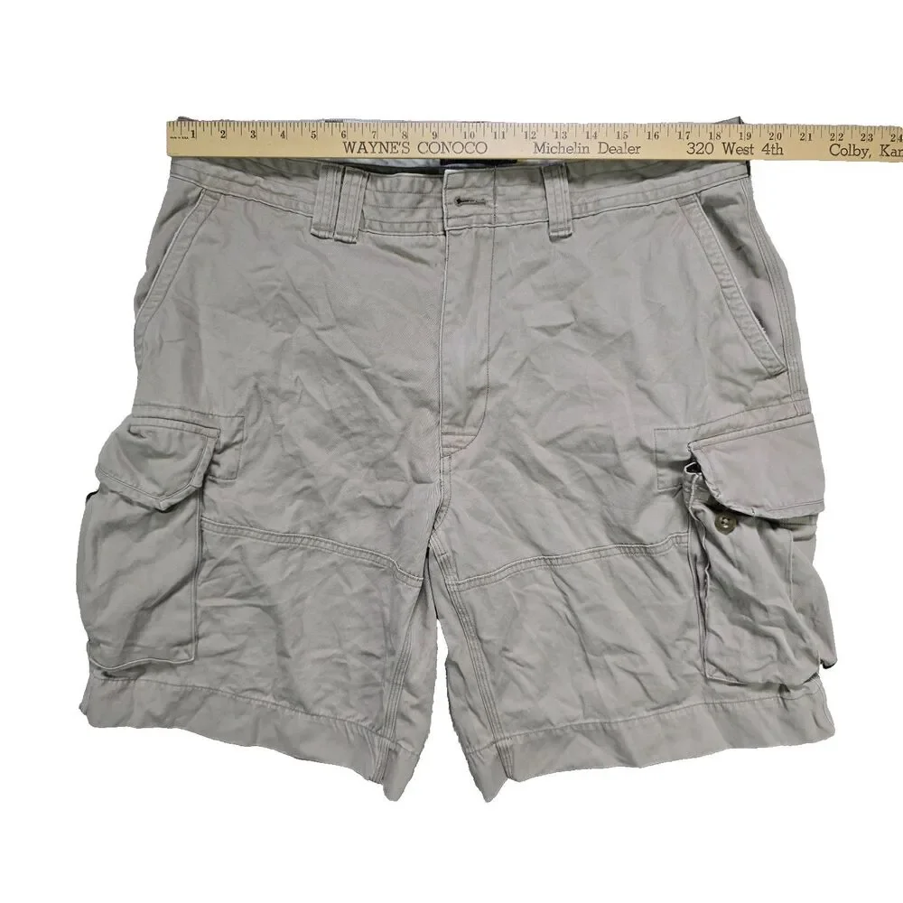 Polo Ralph Lauren Beige Cargo Shorts Men's Size 40 Pockets Belt Loops Outdoor